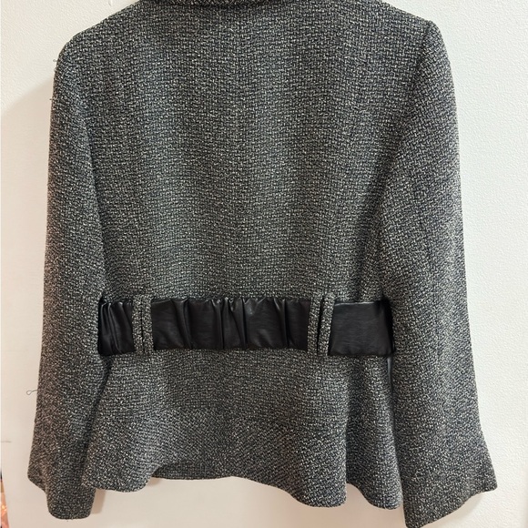 Nic + Zoe Black Tweed Womens Blazer Size 4 - Picture 2 of 4